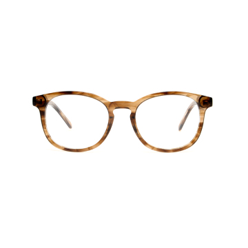 CE Approval Fashionable Stripe Tortoise Acetate Round Glasses Frames