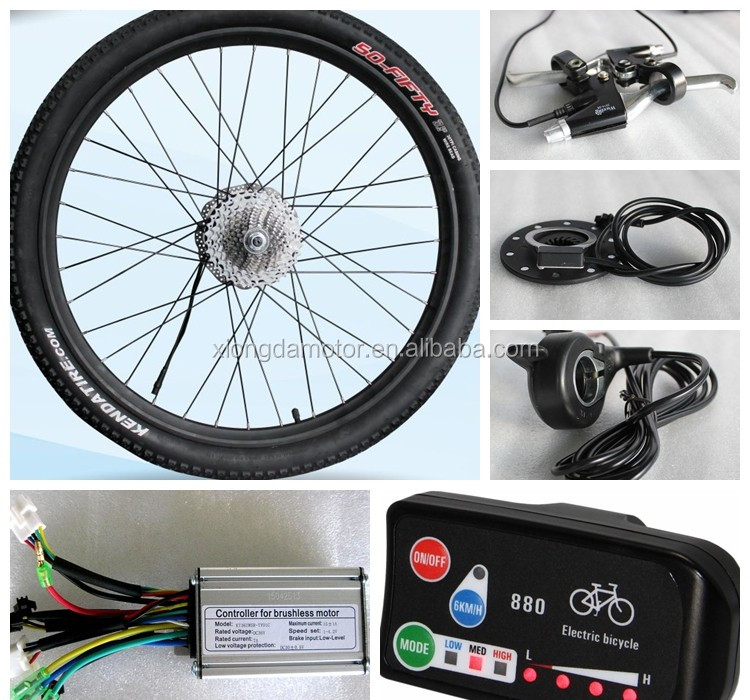 Xiongdaa electric bicycle conversion kit ebike controller display throttle PAS brake lever