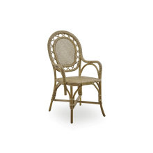 Wicker Rattan Vintage Dining Chair for Romantic Cafeteria Restaurant