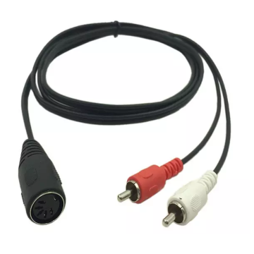 Cable de audio femenino Mini Din a RCA