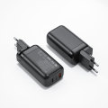 EU 65W 3-Port Foldable Fast Wall Charger Block