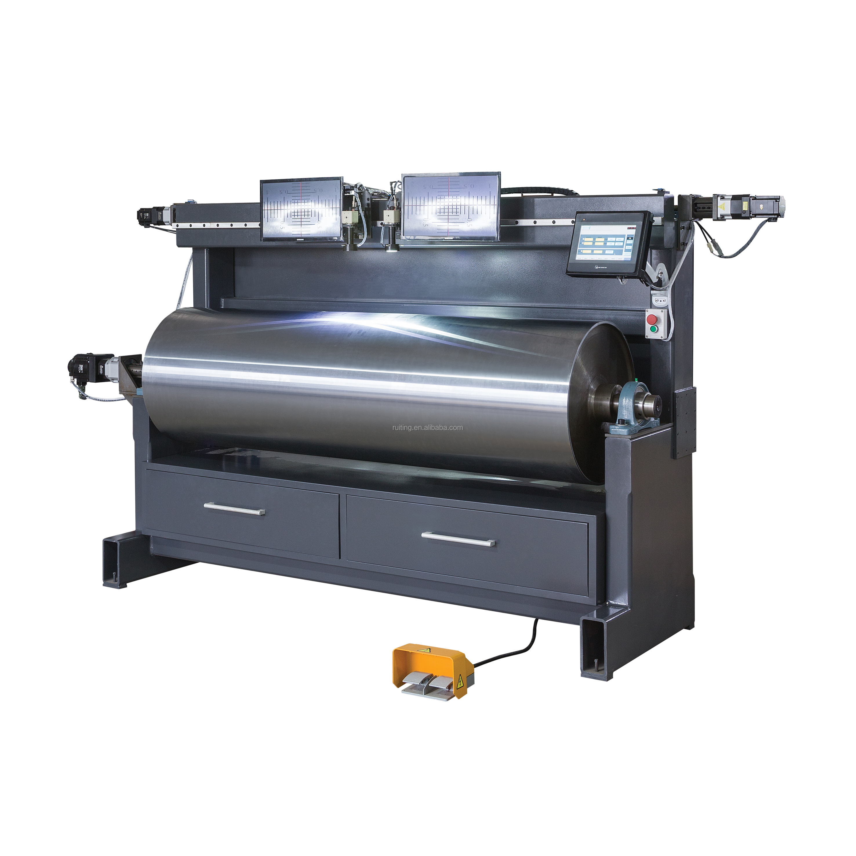 Hanging plate mounter for flexo printing machine