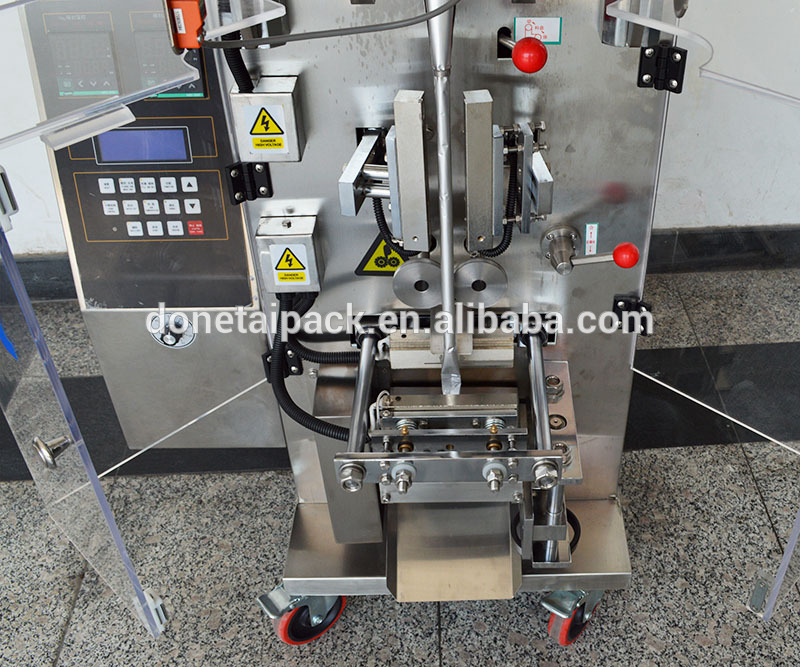 full automatic liquid milk/honey/sauce sachet pouch filling packing machine 20ml three sides sealing