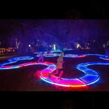 Outdoor Interactive LED Dance Floor for Winter Fun Park Light Show
