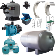 Swimming Pool Sand Filter, Pump Accessories, and Cleaning Tools