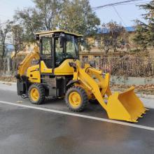 Mini excavator with loader front loader backhoe