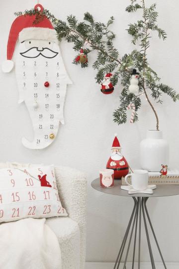 Holiday Time Wooden Santa Tabletop Décor Red