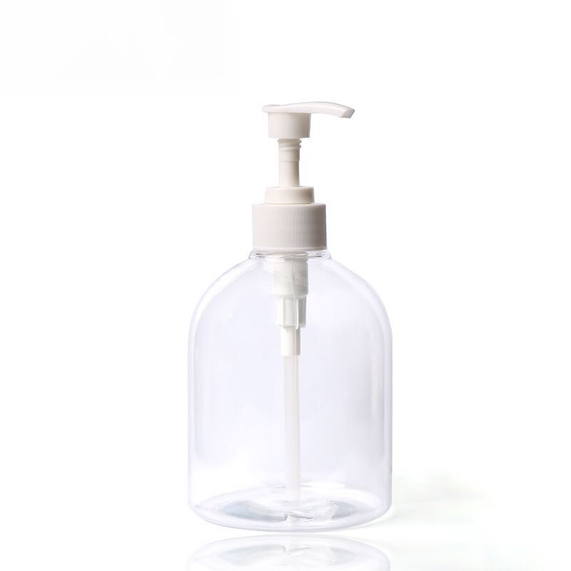 500ml pet plastik şeffaf şişe losyon pompalı şişe