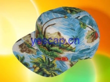 2013 new custom flat brim 5 panel cap floral patern