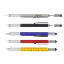 Custom Logo Ballpoint Pen with Screwdriver - 6 in 1 Multifunctional Tool Pen