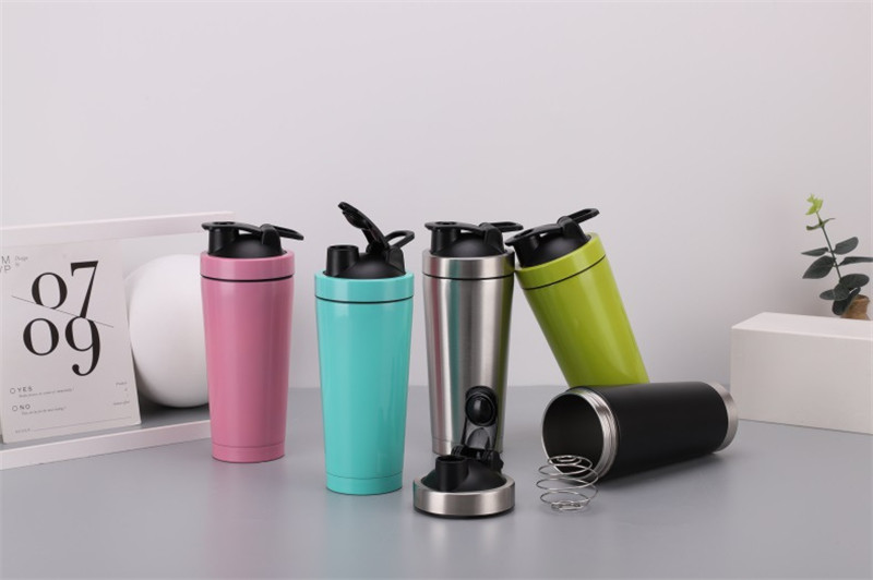 Outdoor Protein Shaker Bottle, Stainless Steel Insulated Keep Cold and Warm Shaker Tumbler