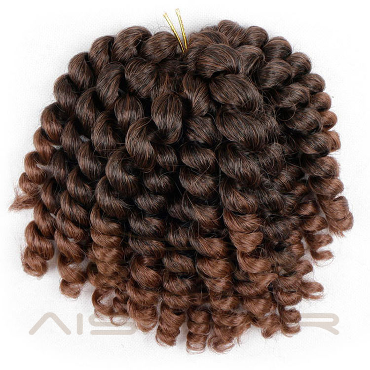 Aisi Hair 8inch Jumpy Wand Curl Crochet Braids 20 Roots Jamaican Bounce Synthetic Crochet Hair Extension for Black Women