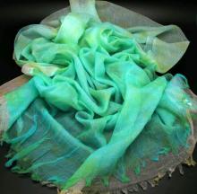 Tie-dyed Multi Colorful Cashmere Scarf