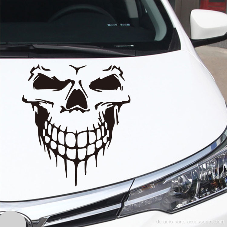 Verkaufen Sie Hot Skull Reflective Hood Cars Aufkleber