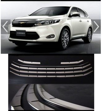 Stainless Front Bumper Grill Trim for Harrier 2014 - Exterior Car Styling Accessories
