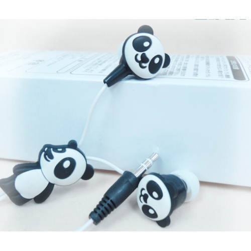 Factory Children Adorable Cartoon Panda Retractable Earphone