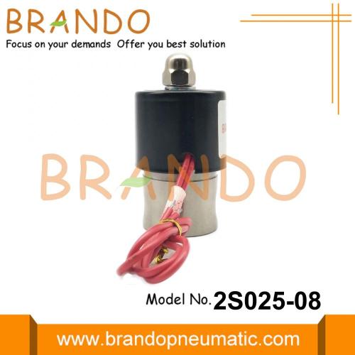 Elettrovalvola a solenoide in acciaio inossidabile da 1/4 pollici 2S025-08 24VDC