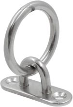 Marine Grade Stainless Steel Eye Plate Boat Pad Eye Oval Eye Plate with Ring