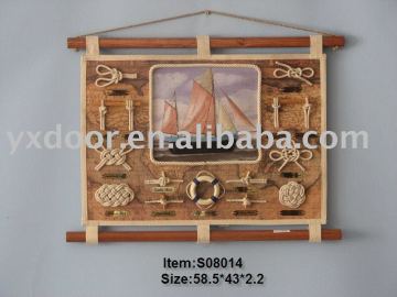 cloth nautical wall hanging/ cloth frame/ cloth decorative hang wall