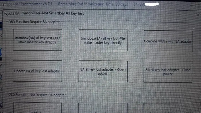 Xhorse Vvdi Toyota 8A Non-Smart Key All Keys Lost Adapter