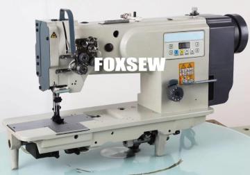 Double Needle Unison Feed Walking Foot Heavy Duty Lockstitch Sewing Machine