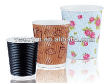 vertical ripple paper cup twist S ripple disposable cup