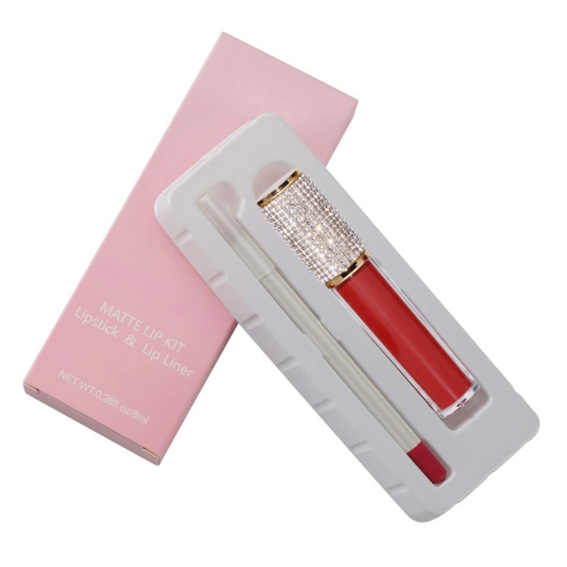 Make up Vegan Lipstick Private Label Lip Liner and Lipstick Set 2in1 Lipstick Cosmetics