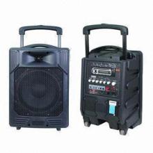 PA Systems with Two Wireless Microphones in Dual Channels and CDs/VCDs/FM/USB Slot/SD Cards Slot