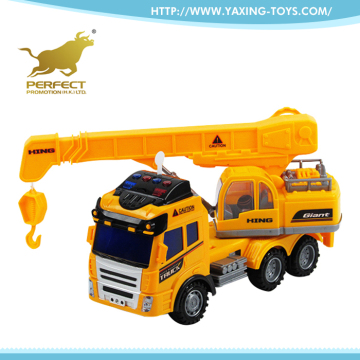 Wholesale children battery operated rc toy truck crane with music and light