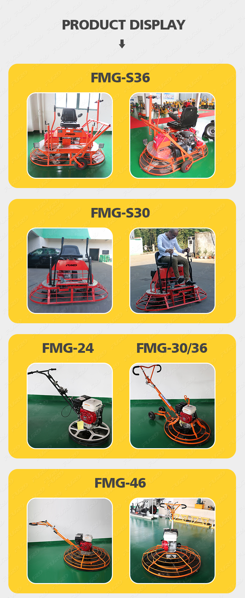 Steel Rated Power 5.5 HP Hand Operate Concrete Trowel Machine