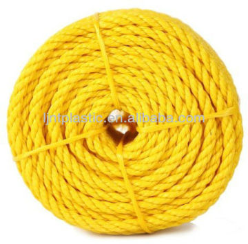 3 strand Twisted Poly ropes in yellow and black color