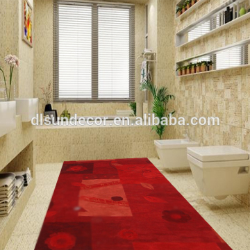 100% polyester non slip custom size bath rugs