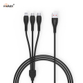 Mietubl 3-in-1 kabel data karet tembaga murni