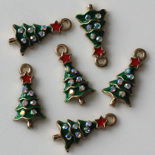 9*16MM NEW Christmas Pendant XMas Tree Charms Women Jewelry Gift