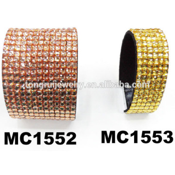 glitter leather and crystal wrap leather bracelets