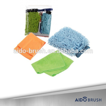 3pcs auto wash Set/chenille mitt/wash cloth/glass cloth