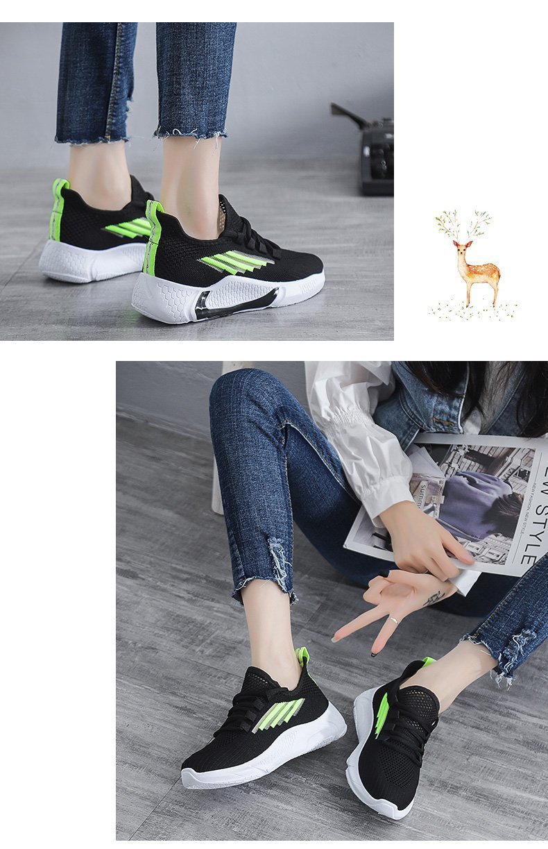 Amazon Hot Sell Women Shoes Fashion Trend Casual Shoes 2021 Summer New Style Flying Woven Breathable Fashion Sports Shoes