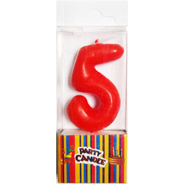 Red Numeral Birthday Candle (SZC3-0026R)