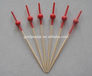 Decorative Red Ball End Bamboo Picks