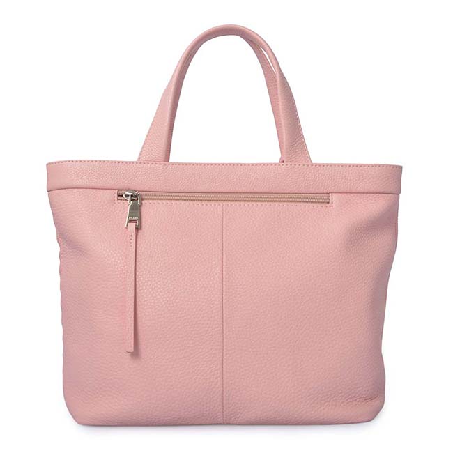 Women Girl Handbag Faux Leather Front Stitched Line Design Tote bag