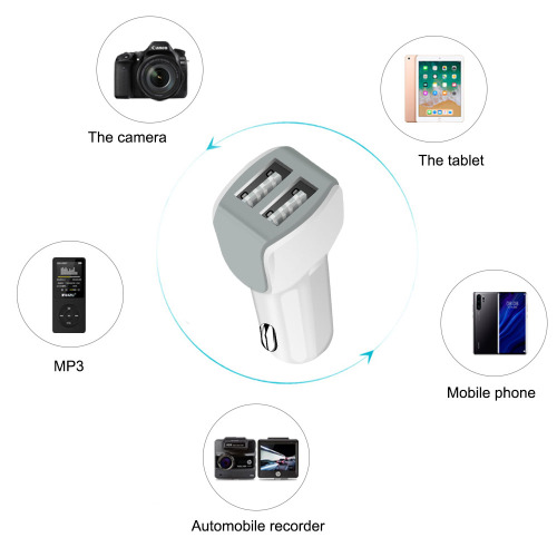 Пластикові USB Автомобільний зарядний пристрій Адаптер 2 Порт оптом