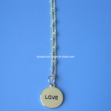 Silver Tone Love Necklace Love Pendants
