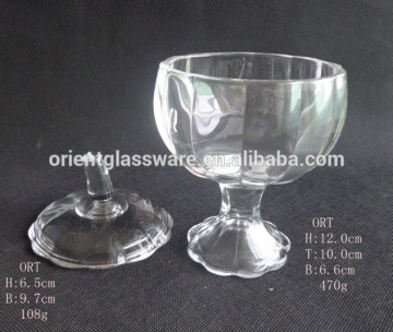 wholesale glass sugar canister candy dish sugar glass bowl