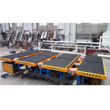 Automatic glass loading table with three arms