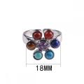 Naturel 7 Chakra Gemstone Hommes Bijoux Bague