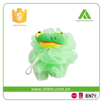 Frog shower pouf children mesh shower ball