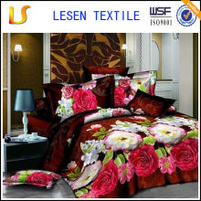 Polyester poplin peach skin fabric for bedclothes