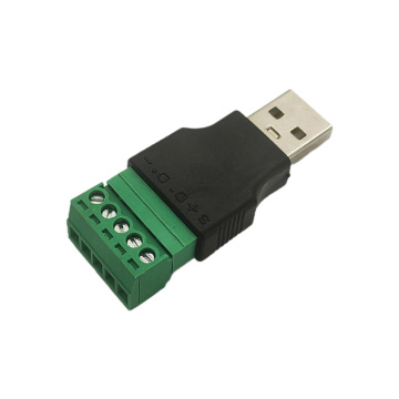 USB2.0 타입 A 남성 ~ 5 핀 커넥터 나사 터미널 어댑터