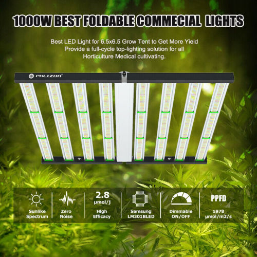 Cổ phiếu Hoa Kỳ 1000W LED phát triển ánh sáng 8 thanh