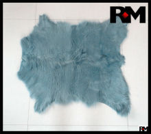 Colorful Dyed Lambskin Rugs in Blue Color